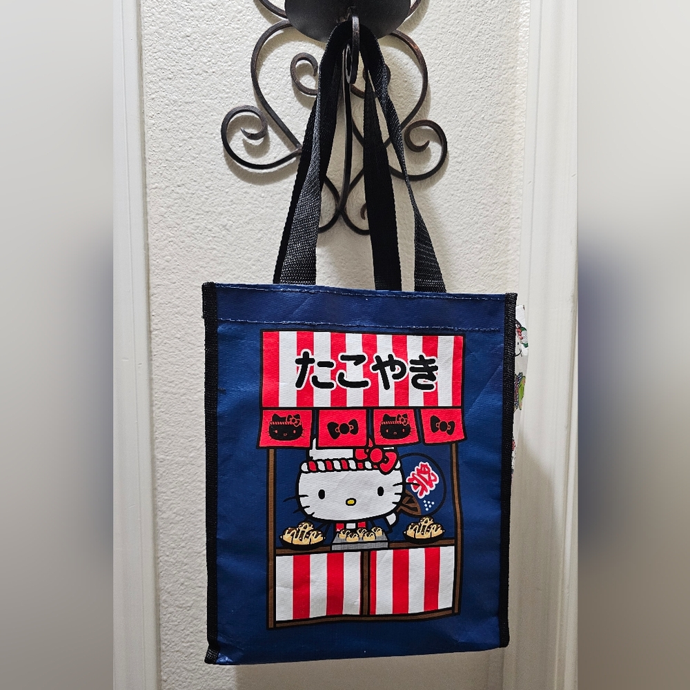 Sanrio Hello Kitty & Badtz Maru Reuseable Shopping Tote Bag EUC